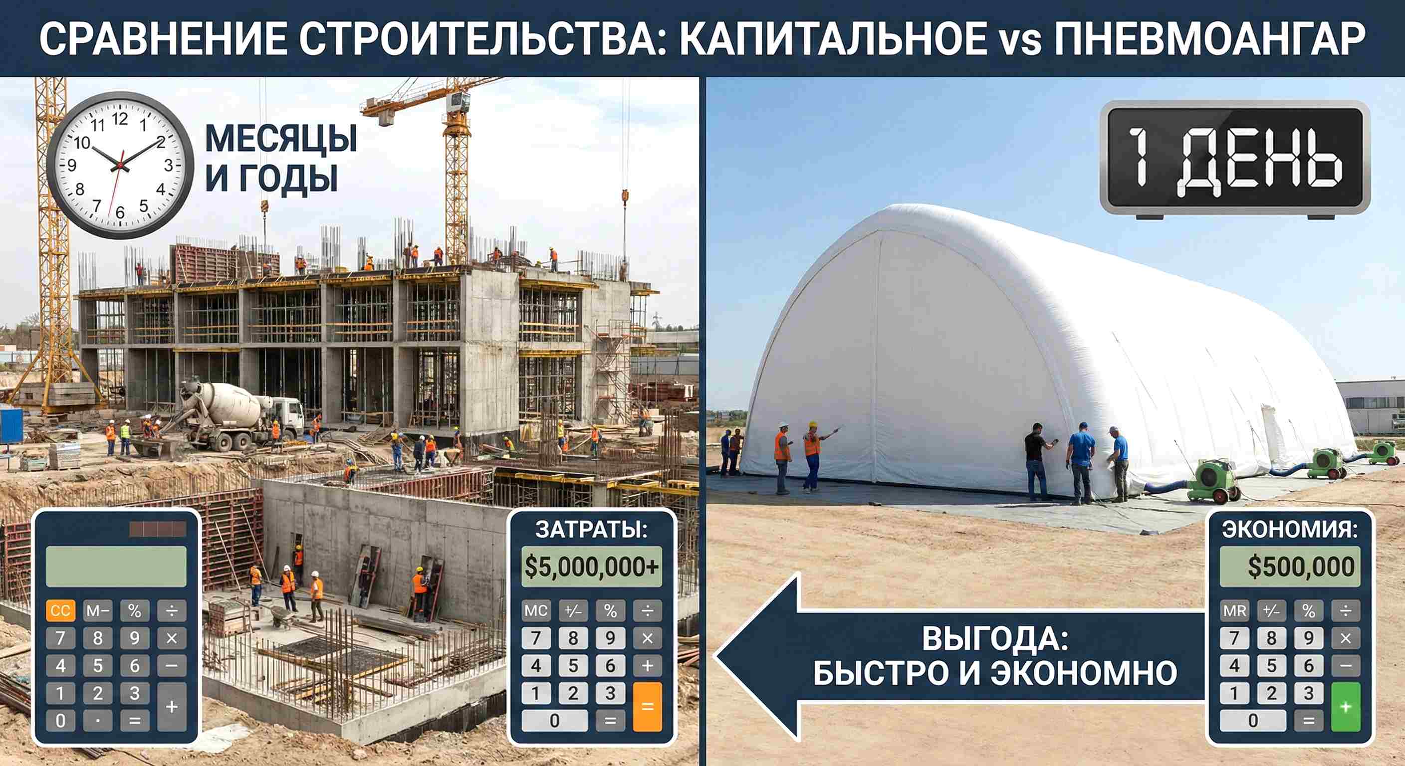 Сравнение строительства экономические преимущества