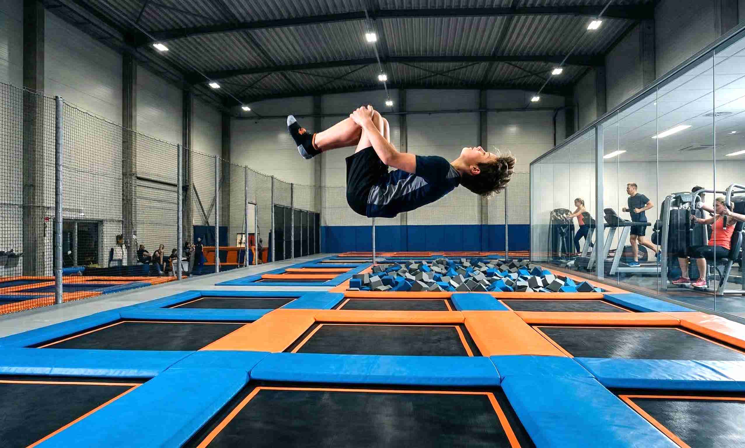 Батутный комплекс в фитнес-клубе