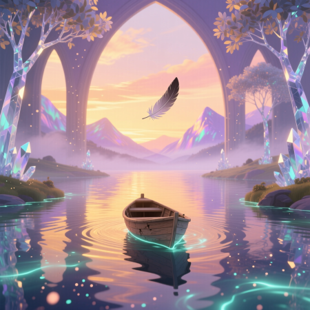 <img src="life-flow-river.jpg" alt="A boat sailing effortlessly on a glowing river symbolizing the natural flow of life">