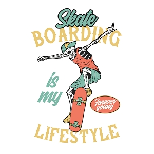 принт Skateboarding is my lifestyle