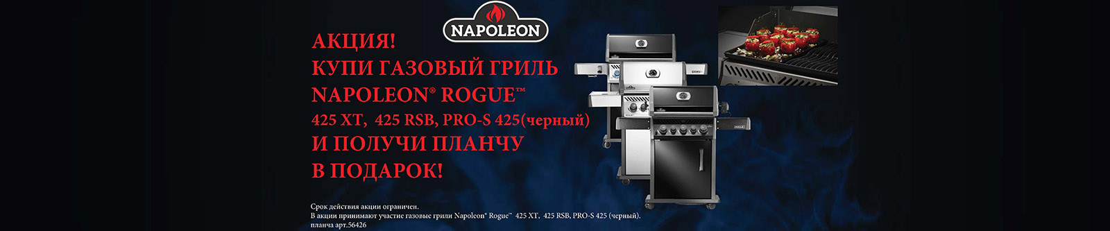 Акция - купи газовый гриль Napoleon получи подарок