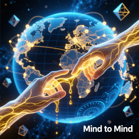 <img src="knowledge-transfer-heart-to-heart.jpg" alt="Conceptual illustration of knowledge transfer from heart to heart creating a global network of awakened minds">