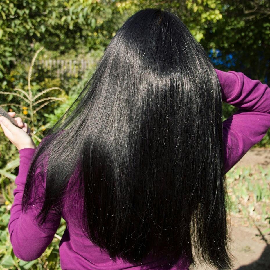 Как сделать естественный черный цвет волос