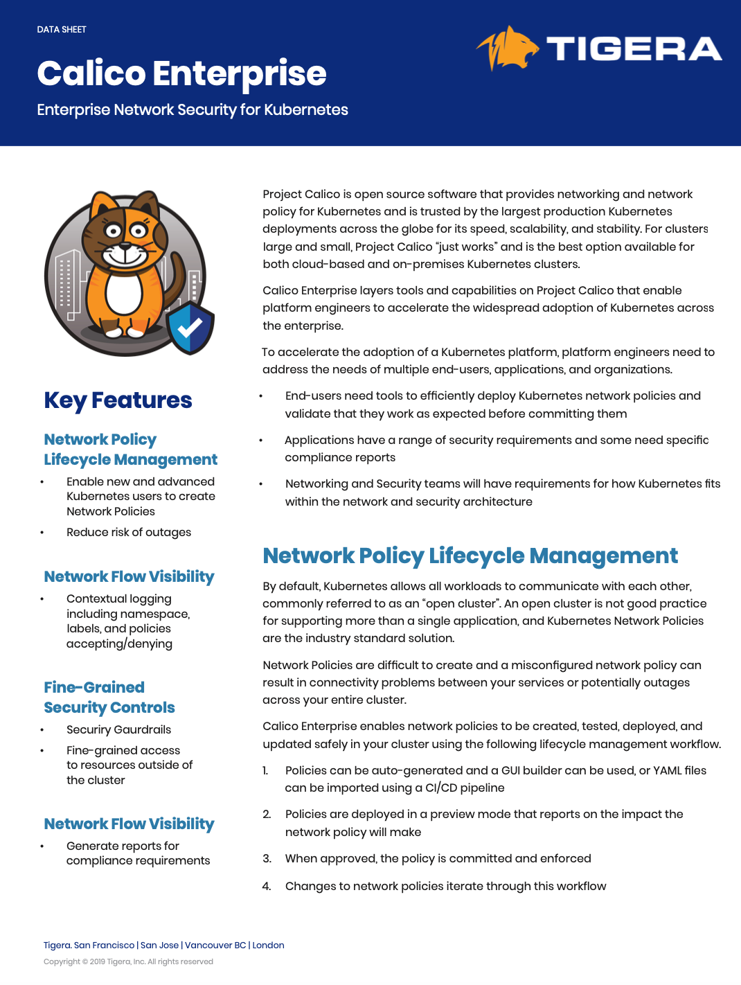 Tigera Calico Datasheet