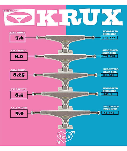 Таблица размеров подвесок Krux