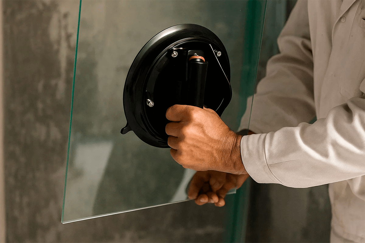 Монтаж стекла присоской Монтаж стекла присоской