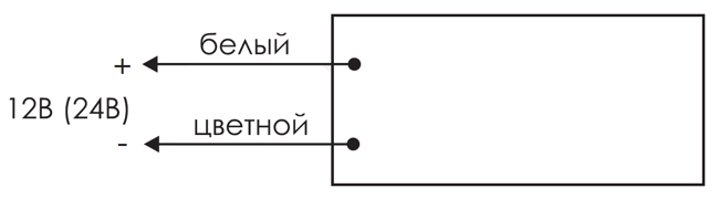Схема подключения для светового табло уличного исполнения IP55 КРИСТАЛЛ-12 НИ и КРИСТАЛЛ-24 НИ 