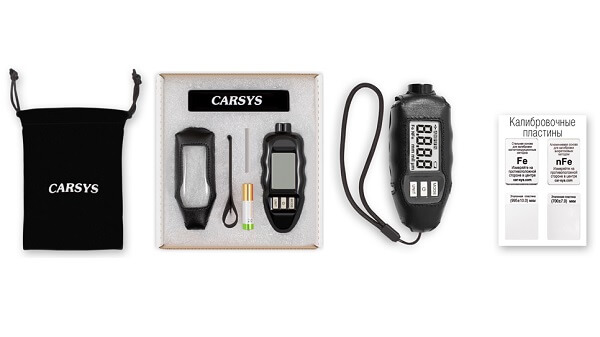 Комплектация толщиномера для краски Carsys DPM816 pro