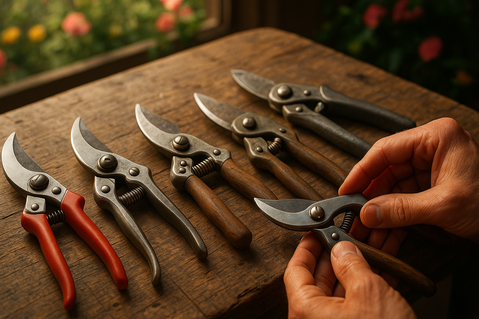 Секаторы разных видов и механизмов