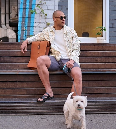 рюкзак рыжий кожаный