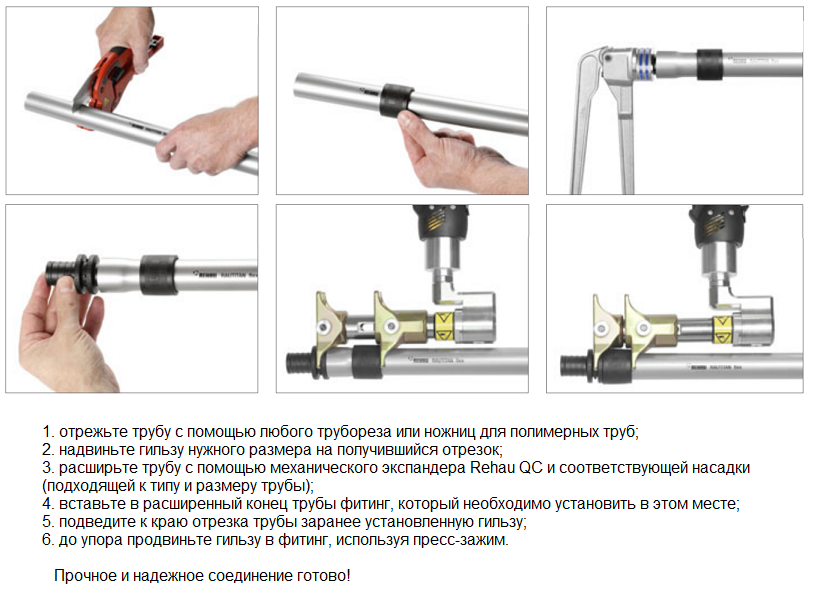 Трубы из сшитого полиэтилена и фитинги REHAU, STOUT, Uni-Fitt, Tece, ELSEN, Victoria