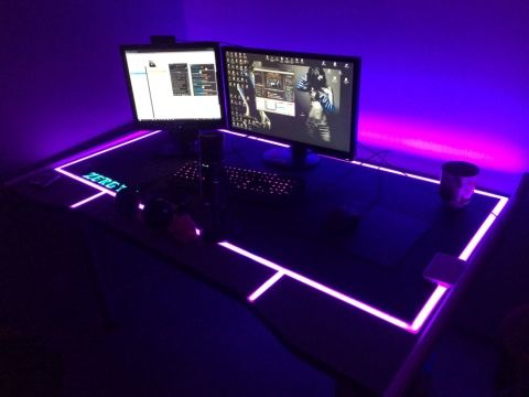 Компьютерные столы с подсветкой