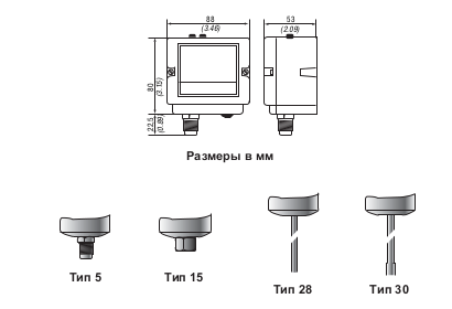 Размеры реле Johnson Controls P77AAA-9550