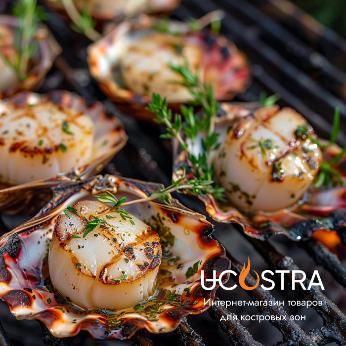 Гребешки на гриле