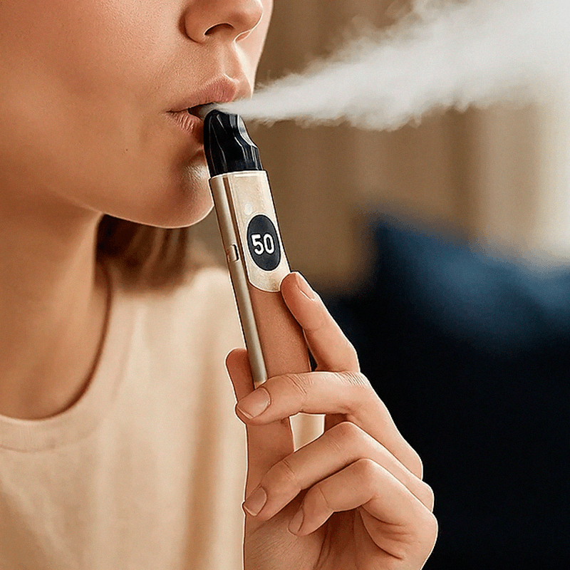 Девушка затягивается Wenax Q2