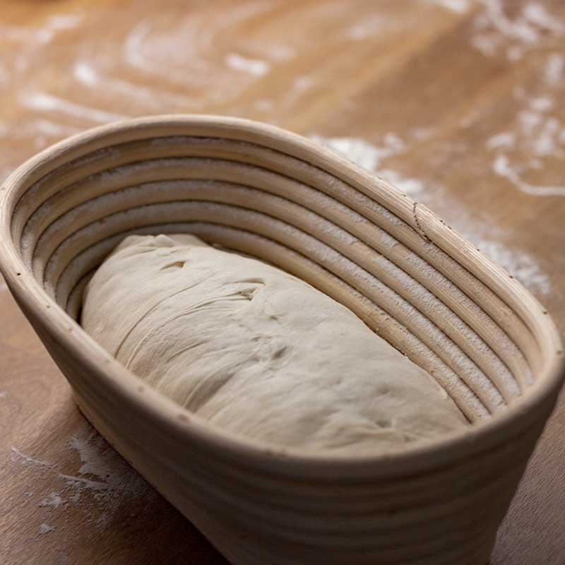 Ротанговая орзина для расстойки теста с чехлом для хлеба