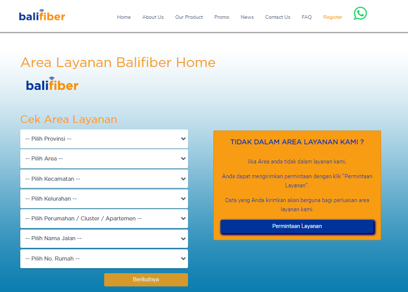 Cara Cek Coverage Area Balifiber