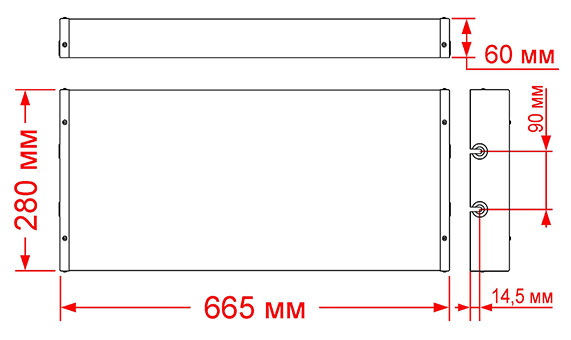 Габаритные размеры плафона СС-111Б светильника судового