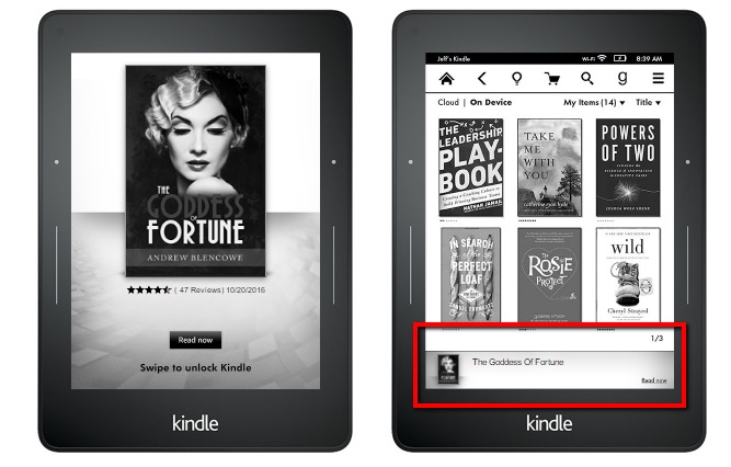 Amazon Kindle с рекламой