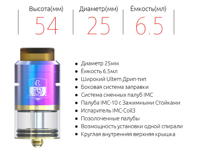 Особенности iJOY Combo RDTA II