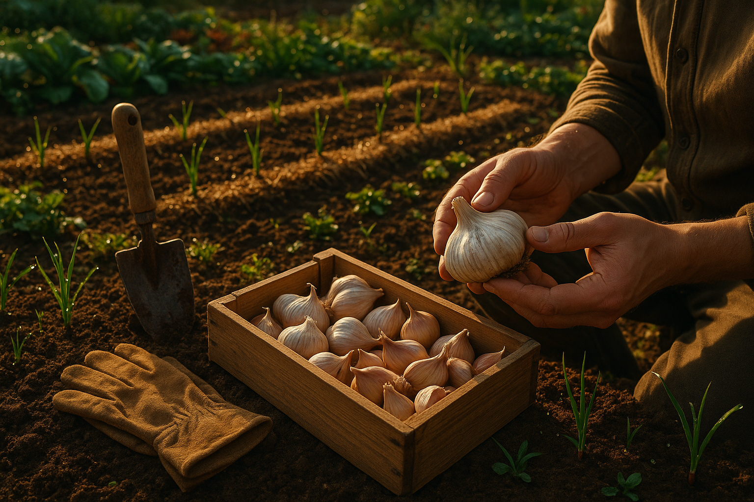 Посадка озимого чеснока в бороздки под зиму: пошаговая инструкция с правильной глубиной и расстоянием между зубками