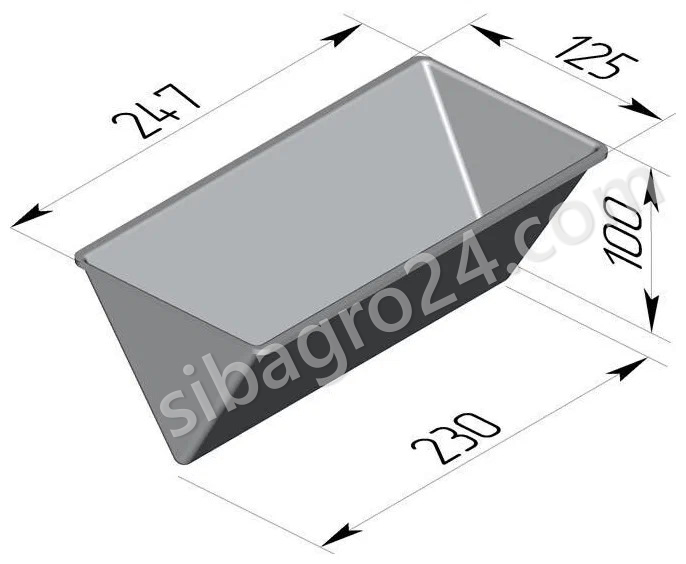 Форма хлебная 3Л247 треугольная 247х125х100.jpg