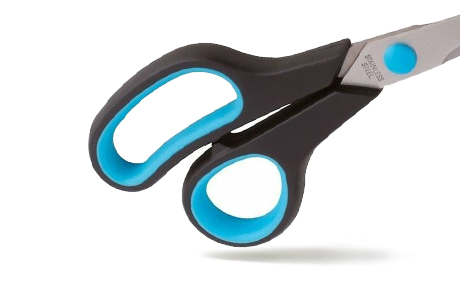 Прорезиненные канцелярские ножницы