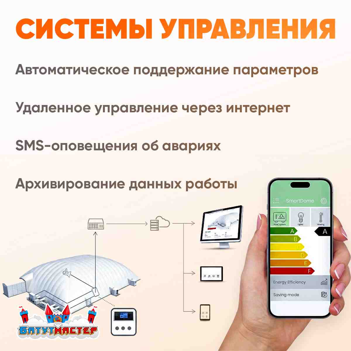 Системы управления воздухоопорных сооружений