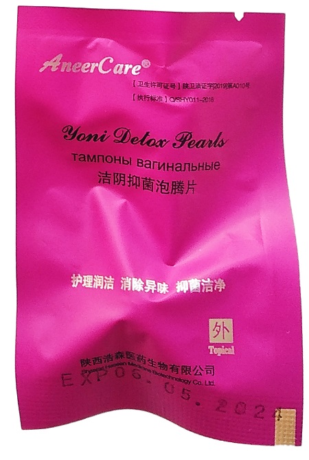 Фитотампон_3 Yoni Detox Pearls от AneerCare, лицевая сторона