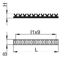 Габариты фиксирующей шины Stout SFA-0032-001620