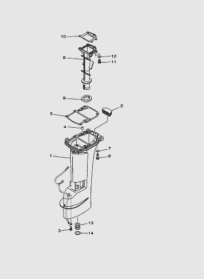 Дейдвуд (S), Лодочные моторы Gladiator G9.8FHS 9.8 л.с. 2-х тактный NEW, 98A-603001