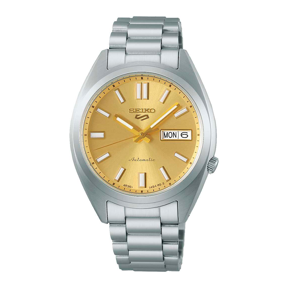 Seiko 5 Sports SRPL59K1 SNXS &laquo;Gold Cufflinks&raquo; с золотым sunburst-циферблатом