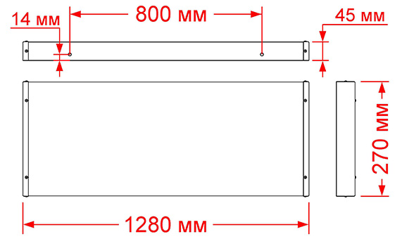 Габаритные размеры плафона СС-117В судового светильника