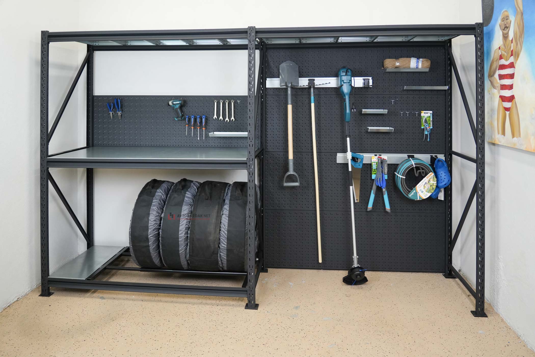 Верстак стеллаж для гаража