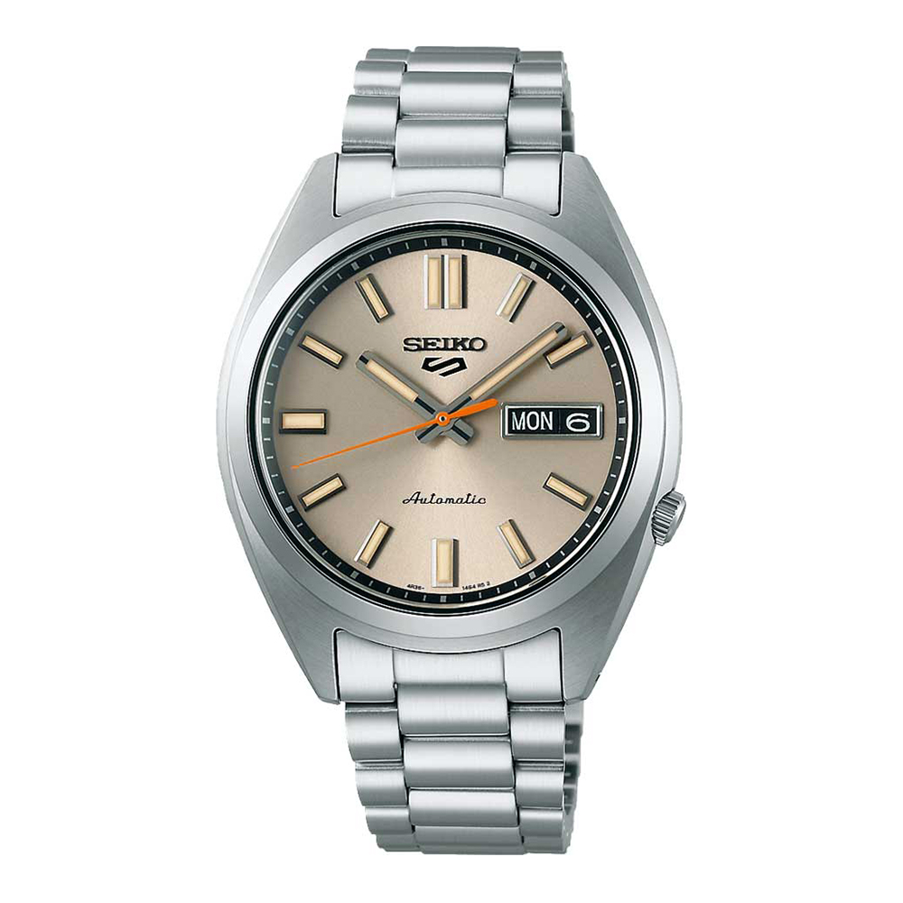 Seiko 5 Sports SRPK91K1 SNXS Ivory с оранжевой секундной стрелкой