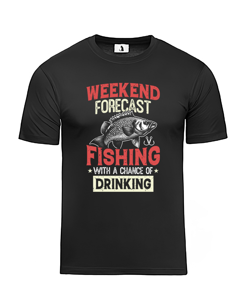 Футболка про рыбалку Weekend Fishing unisex классического прямого кроя белая