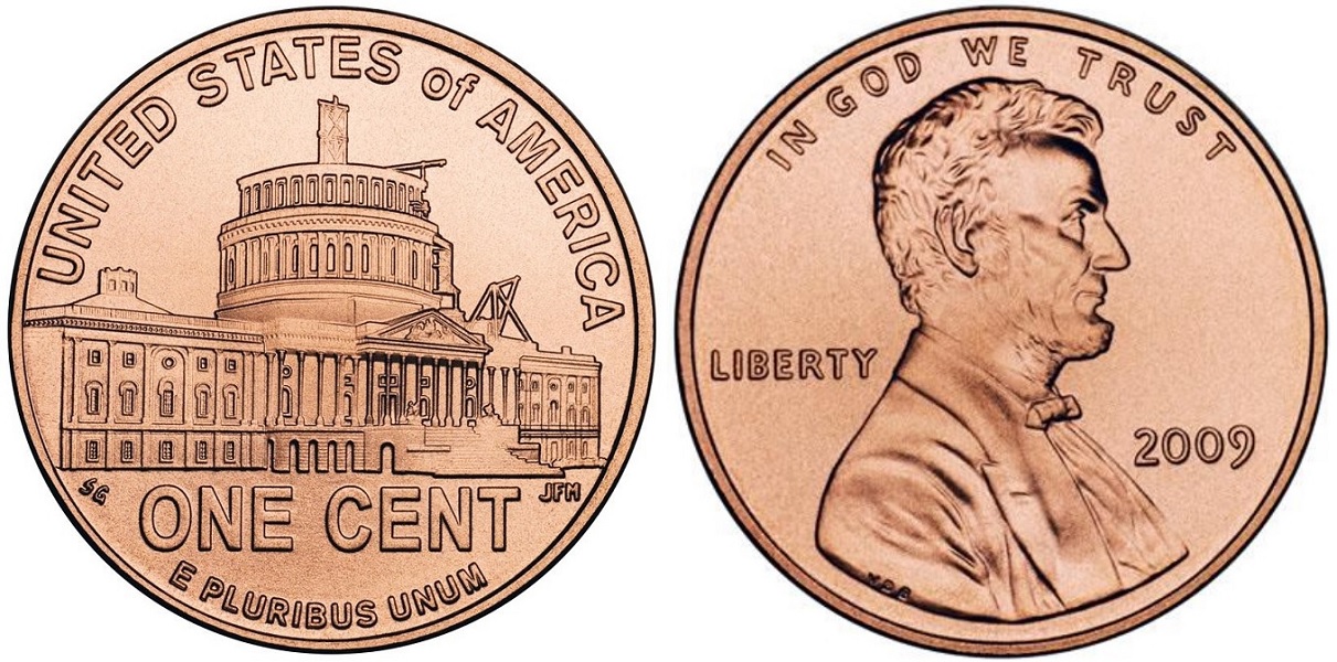 1 цент Президентство Линкольна 2009