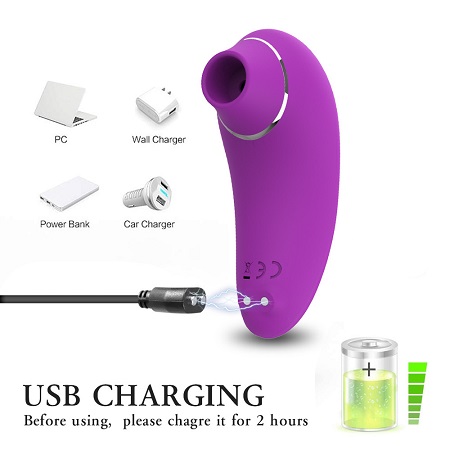 Вакуумный стимулятор клитора HWOK_USB - магнитная зарядка