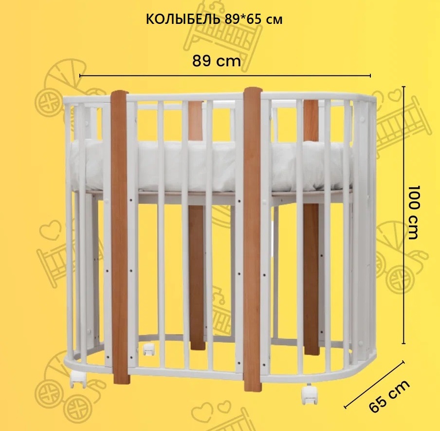 Размеры кроватки Nuvolla