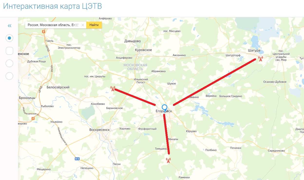 Куда направить антенну для приема цифрового телевидения в Московской области