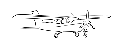 Принт с самолетом Cessna