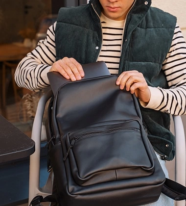 кожаный рюкзак из натуральной кожи napa