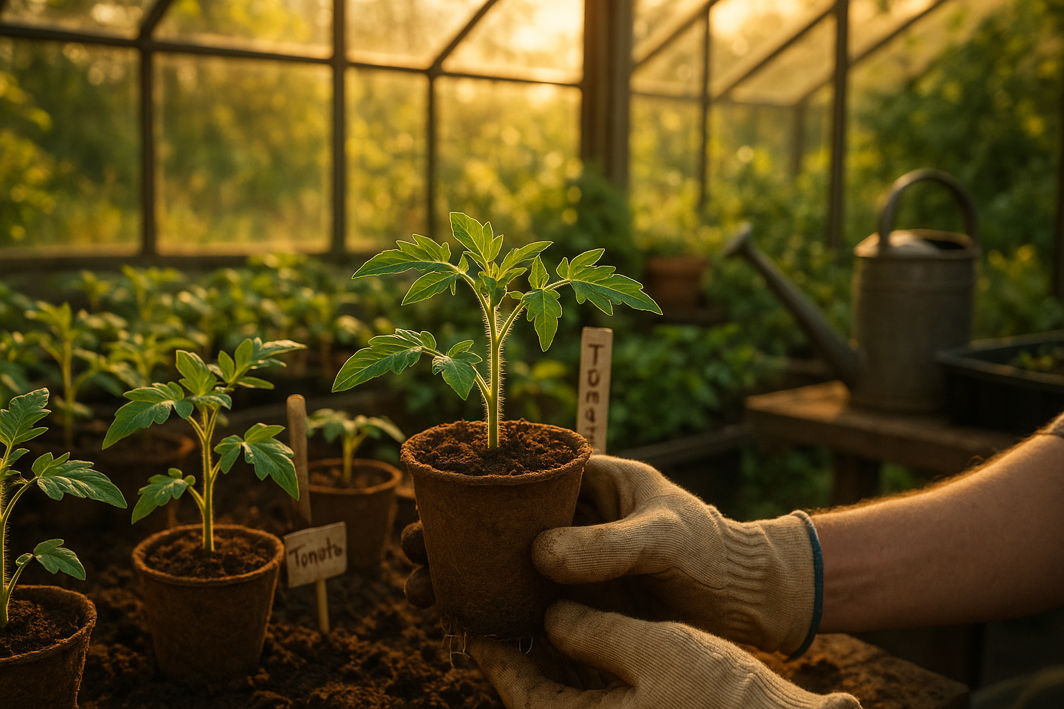 Рассада томатов в горшках после пикировки с правильным уходом — полив и освещение