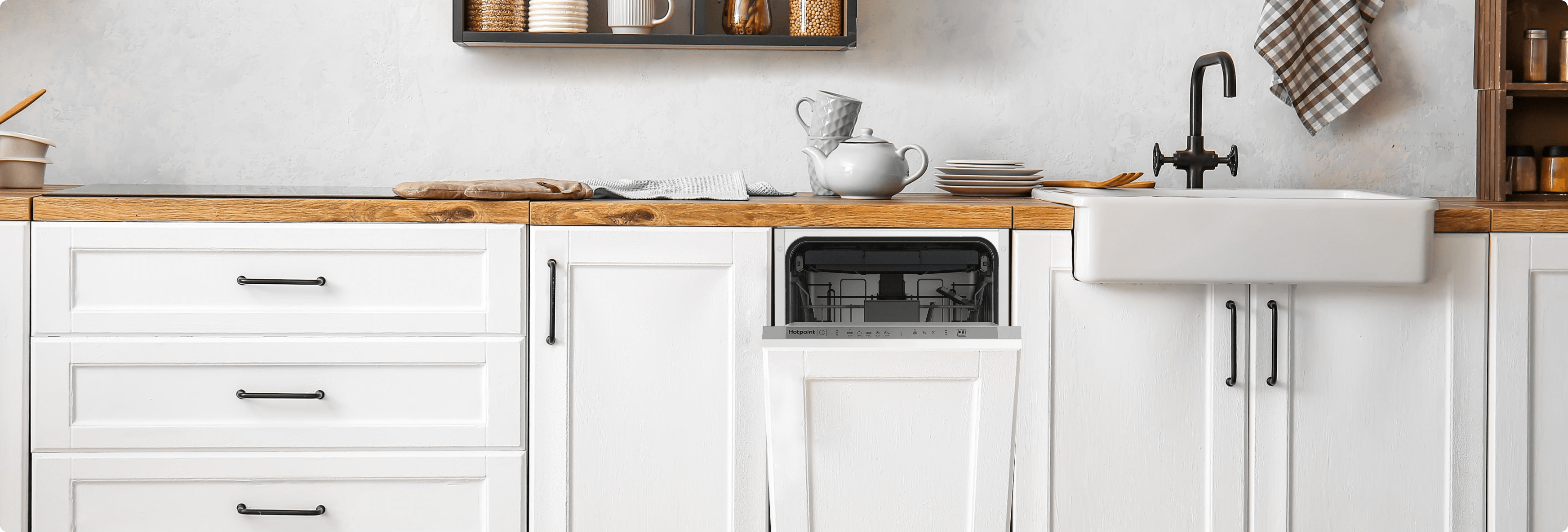 Обзор встраиваемой посудомоечной машины 45см Hotpoint HIS 6D59