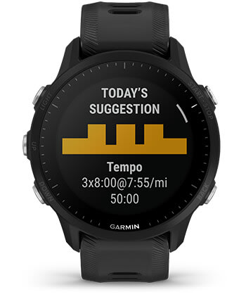 Умные часы Garmin Forerunner 955 с черным ремешком: ЕЖЕДНЕВНЫЕ РЕКОМЕНДАЦИИ ПО ТРЕНИРОВКАМ