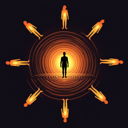 <img src="leadership-energy-delegation-responsibility.jpg" alt="Abstract concept of energy sharing and leadership in a team">