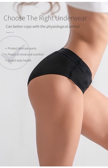 Менструальные трусы гигиенические впитывающие Dulasi bikini вид сбоку
