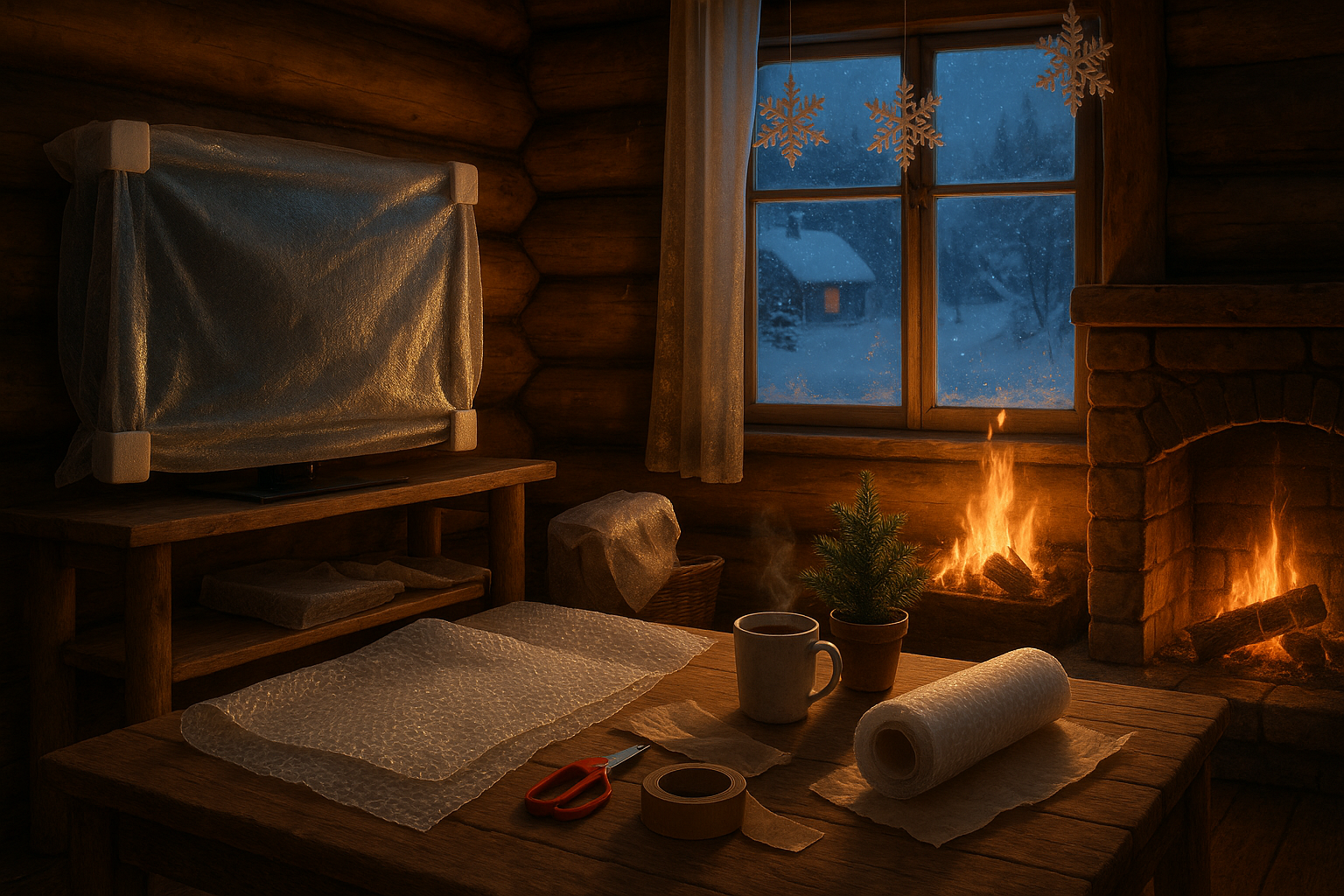 Бытовая техника на даче зимой: телевизор, холодильник, посудомоечная и стиральная машины