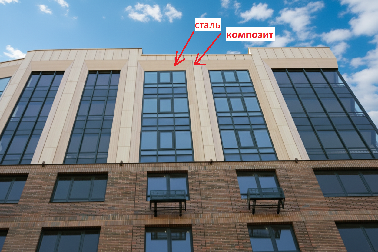 Схема расчета вентилируемого фасада с композитными панелями