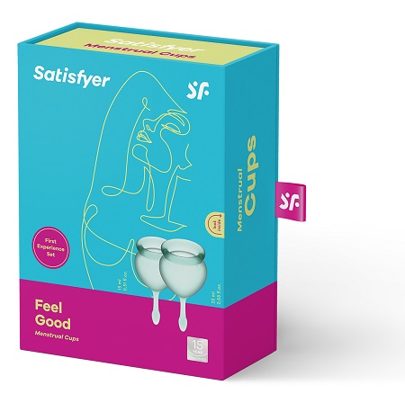 Набор менструальных чаш Satisfyer_Cups_Feel_Good_ Голубой_в коробке